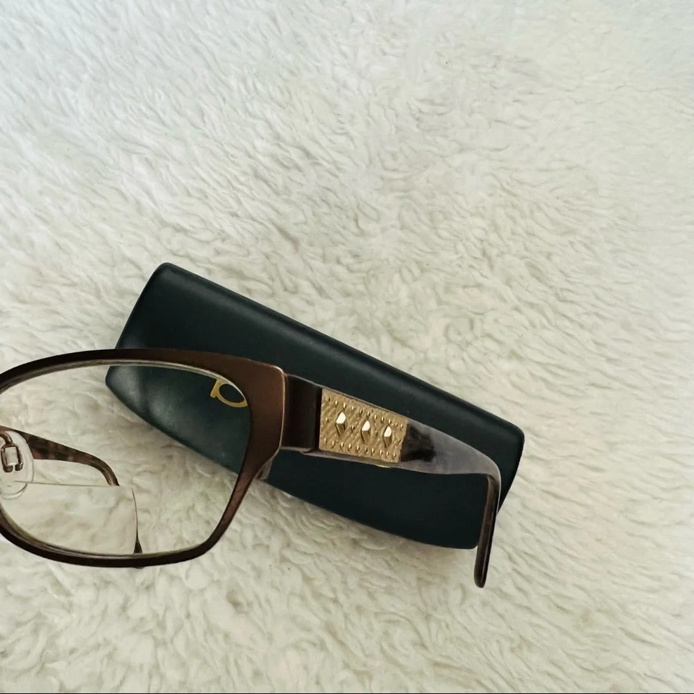 Bebe Brown Gunmetal/Plastic Full rim Eyeglass’s Frame